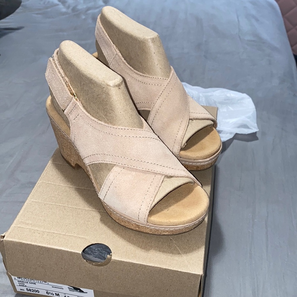 Clarks wedge shoe.